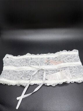 Sophie Theallet for Cacique White Plus Size Bridal Garter White Lace NWT